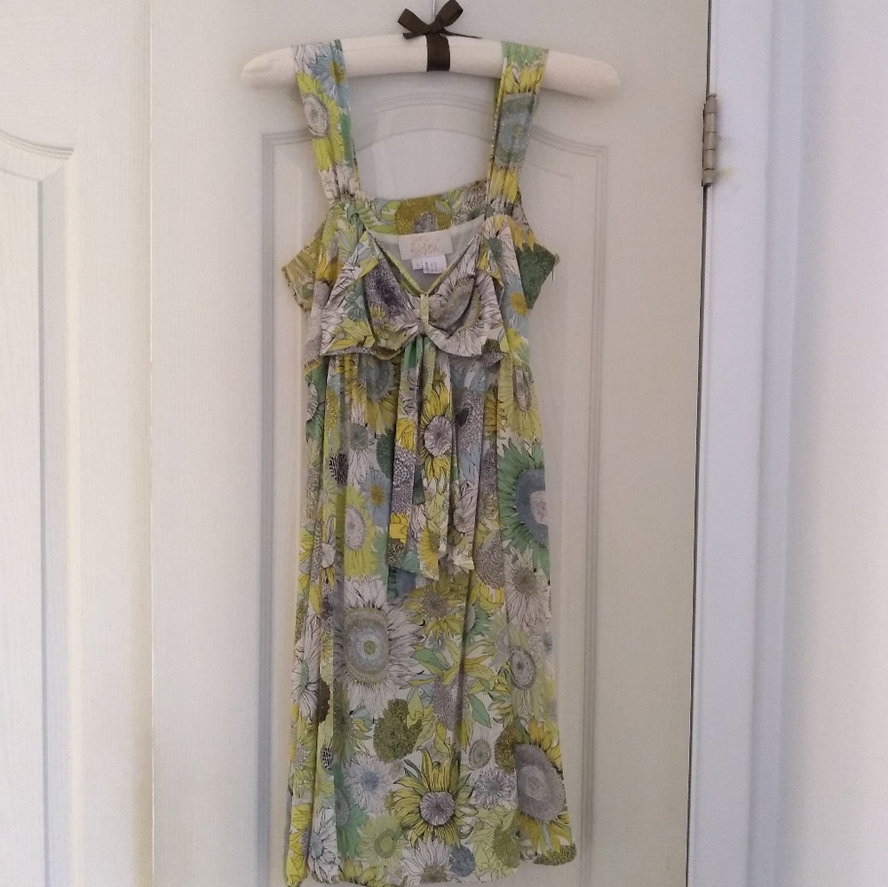 Sunflower silk dress